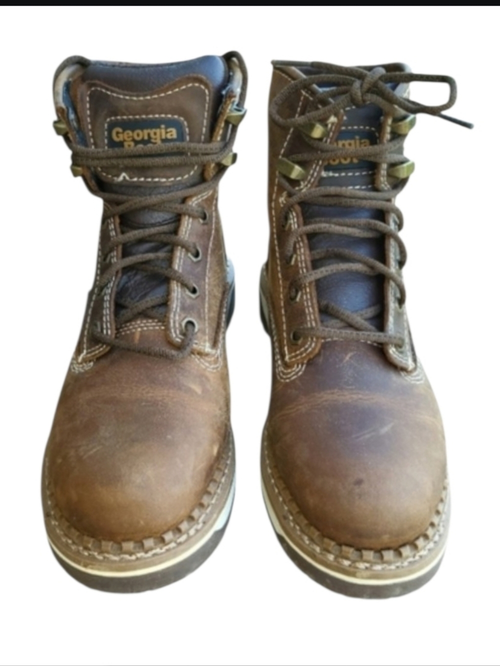 Georgia Boot Amp Brown Leather Work Safety Electric Fire Utility Boot Women 7.5 - Picture 8 of 14